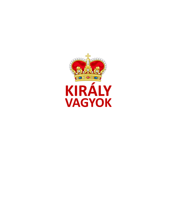 Király vagyok minta fekete pólón