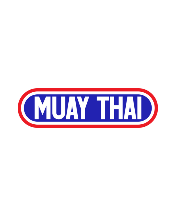 Muay Thai minta fehér pólón