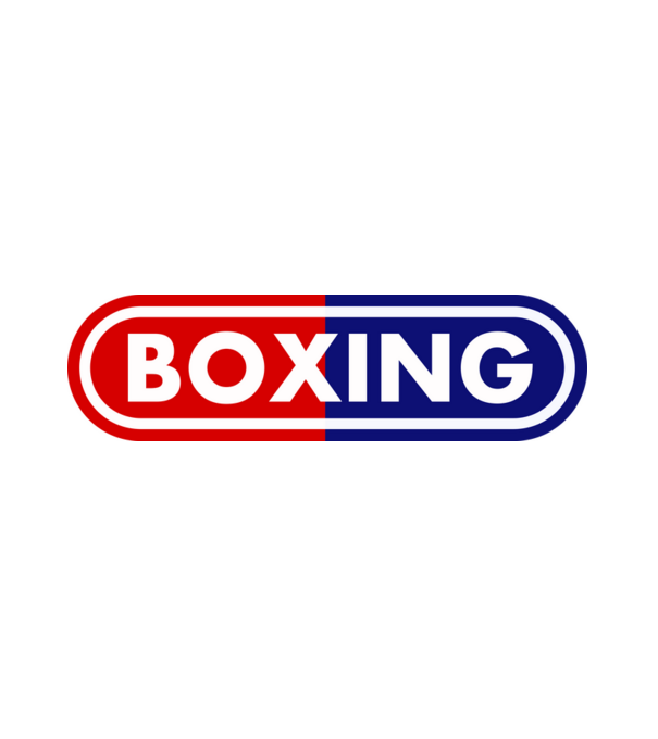 Boxing minta fehér pólón