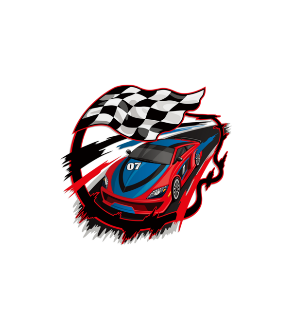 Racing minta fehér pólón