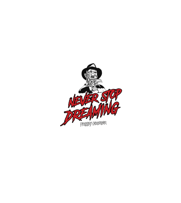 Freddy Krueger idézet minta fekete pólón