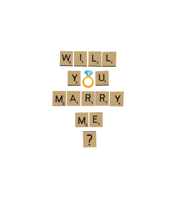 Will you marry me? minta fehér pólón