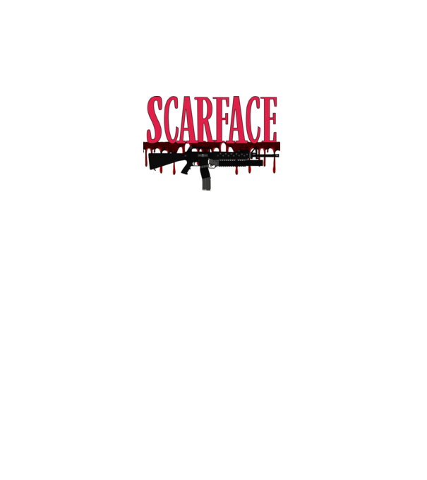 SCARFACE minta fehér pólón