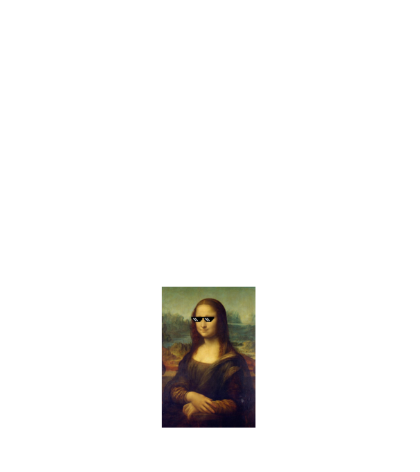 Mona Lisa ( Thug Life ) minta sötétkék pólón