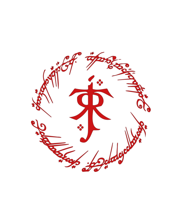Tolkien minta fehér pólón