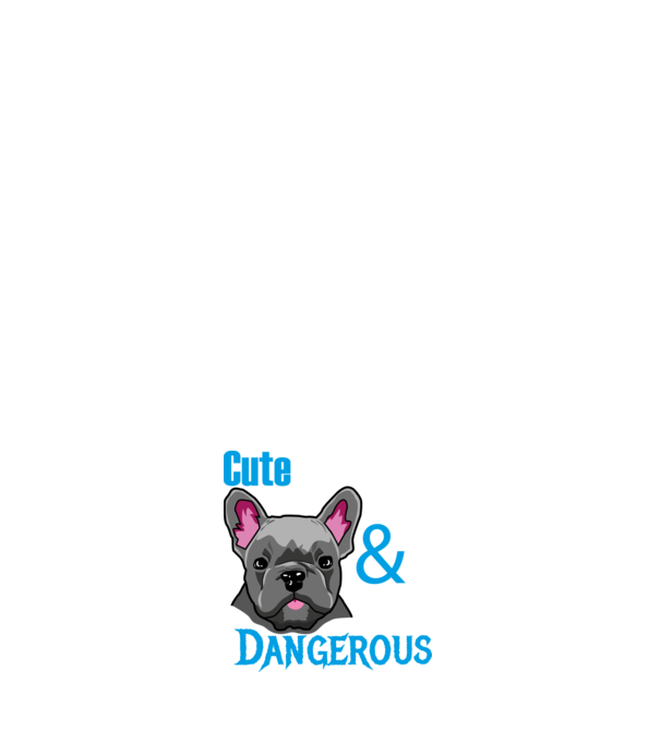 French Bulldog minta fehér pólón