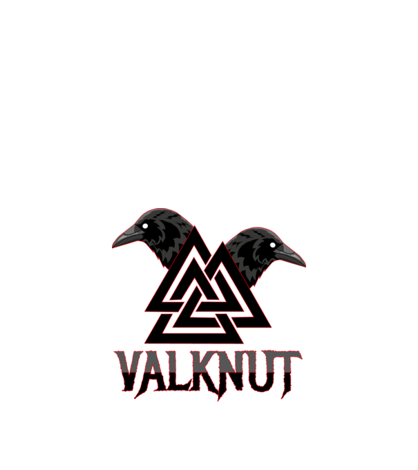 VALKNUT minta fehér pólón