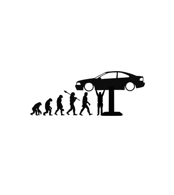 Evolúció Volvo C70-nel a végén minta fehér/piros pólón