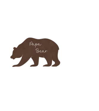 SAO_T135_PapaBear minta fehér pólón