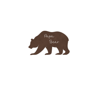 SAO_T135_PapaBear minta fehér pólón