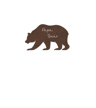 SAO_T135_PapaBear minta fehér pólón