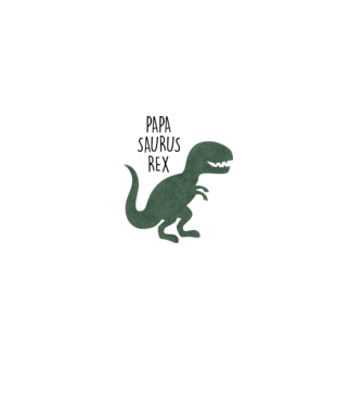 SAO_T103_PapaSaurusRex minta fehér pólón