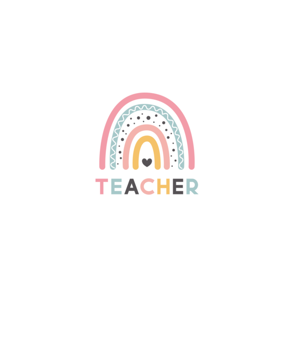 SAO_S194_Teacher_Rainbow minta világos rózsaszín pólón