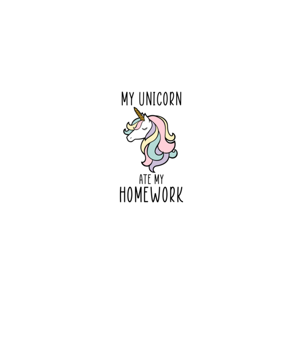 SAO_S179_MyUnicornAteMyHomework minta szürke pólón