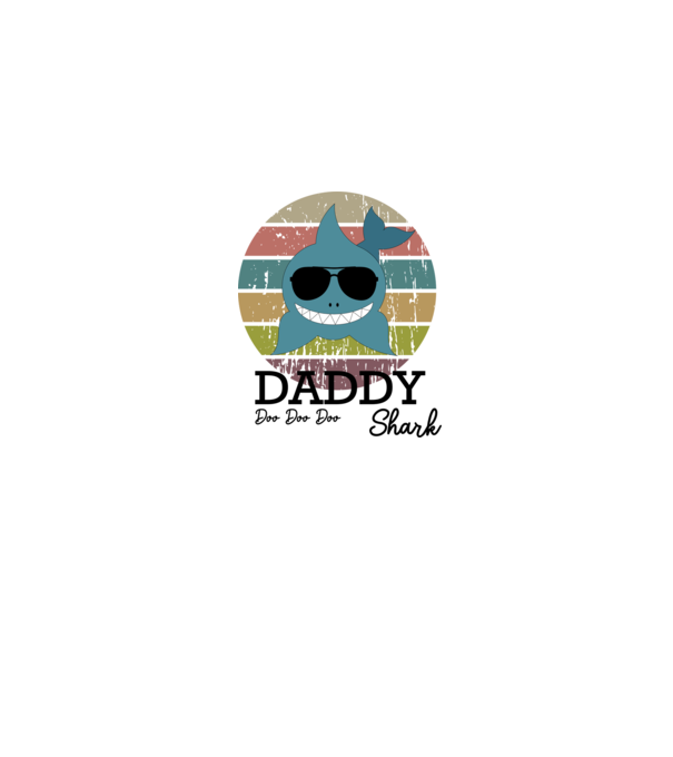 SAO_T101_CircleRainbowDaddyShark2 minta szürke pólón
