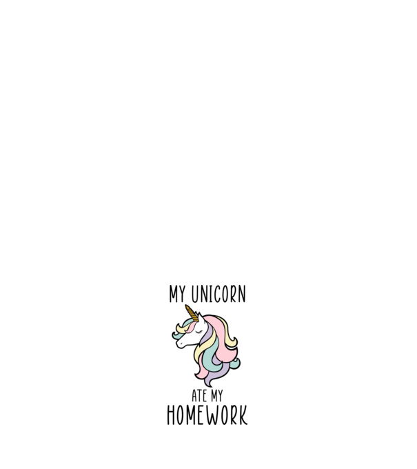 SAO_S179_MyUnicornAteMyHomework minta világos rózsaszín pólón