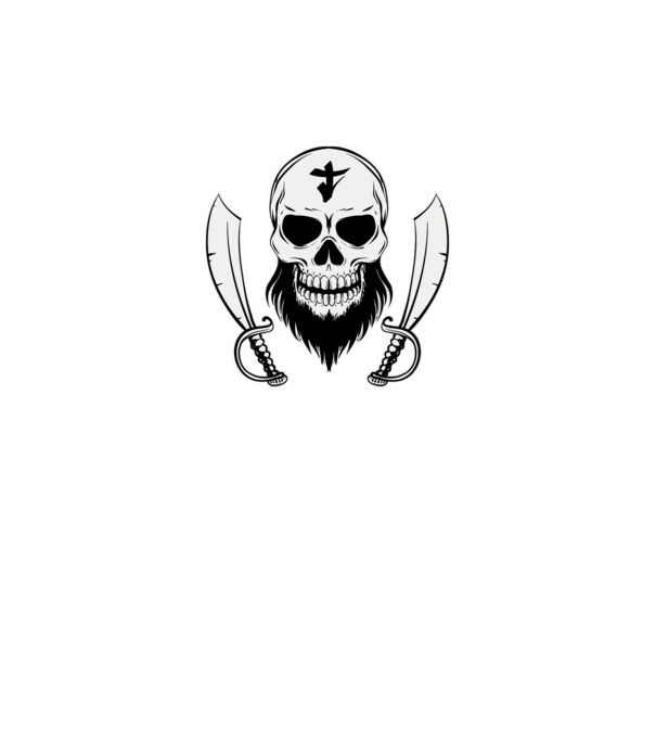 Tycs Logo (Black and White) minta fehér pólón