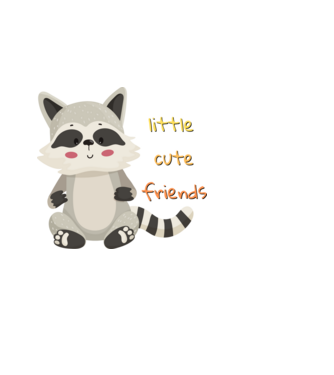 Little Cute Friends 5 minta világoskék pólón