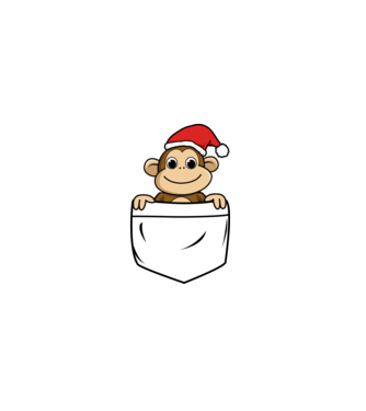 Pocket_Monkey_01 minta fehér pólón