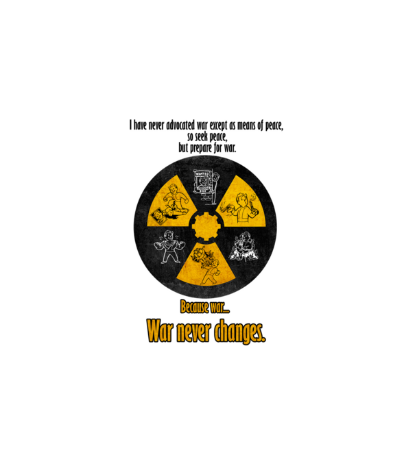 War never changes minta fehér pólón
