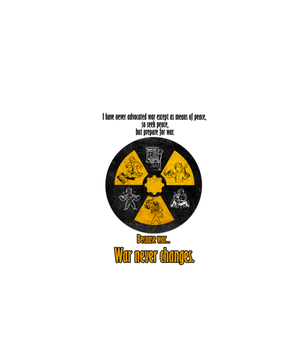 War never changes minta fehér pólón