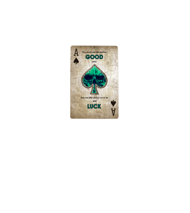 Good Luck minta fekete pólón