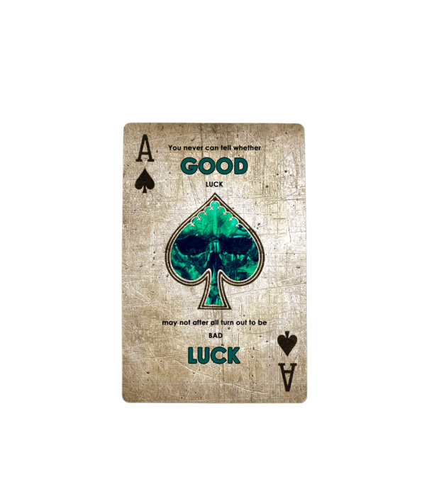 Good Luck minta fehér pólón