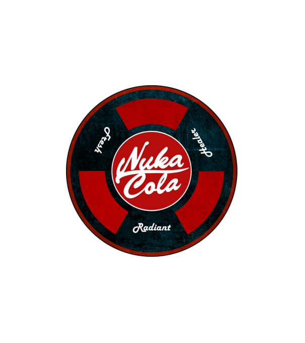 Nuka cola minta fehér pólón