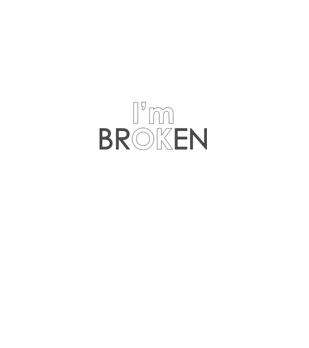 I'm brOKen minta szürke pólón