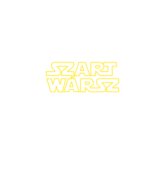 Szart Wars minta fekete pólón