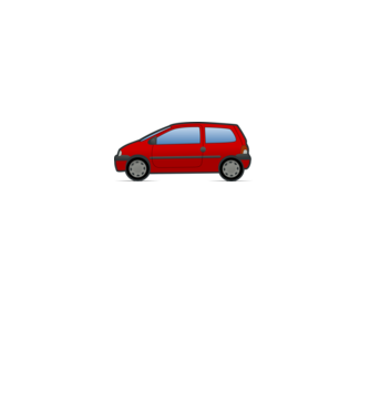 Renault Twingo minta fehér pólón