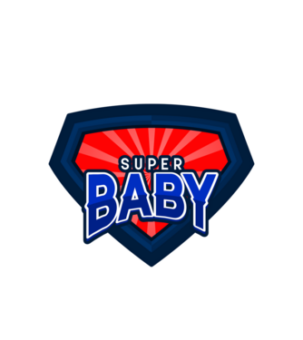 SUPER BABY minta fehér pólón