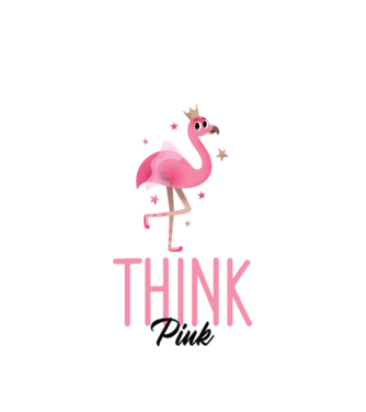 Think Pink minta fehér pólón