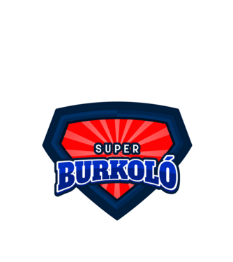 SUPER BURKOLÓ minta királykék pólón