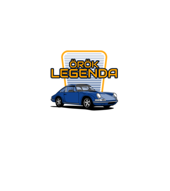 Porsche minta fehér pólón
