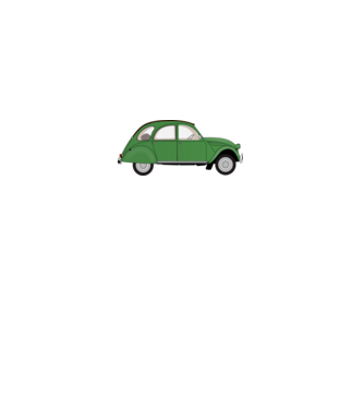 Citroen Kacsa minta fehér pólón