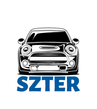 Mini-szter minta fehér pólón