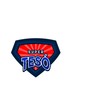SUPER TESÓ minta fekete pólón