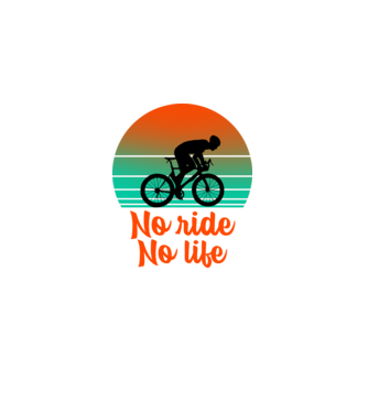 No ride, No life minta világoskék pólón