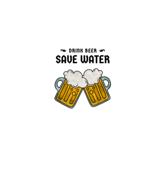 Drink Beer, Save Water minta szürke pólón