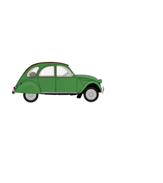 Citroen Kacsa minta fehér pólón