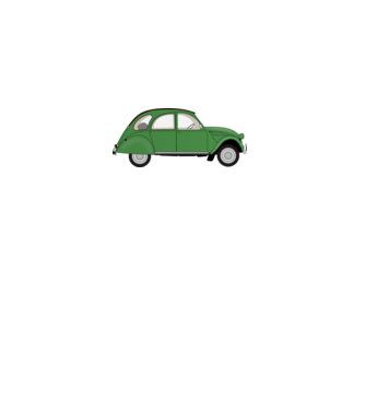 Citroen Kacsa minta fehér pólón