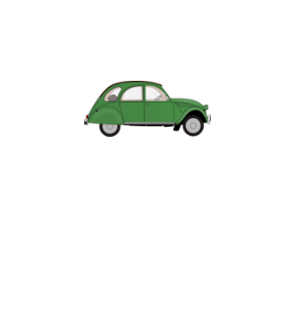 Citroen Kacsa minta fehér pólón