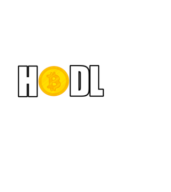 HODL minta fehér pólón