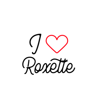 I love Roxette minta fehér pólón