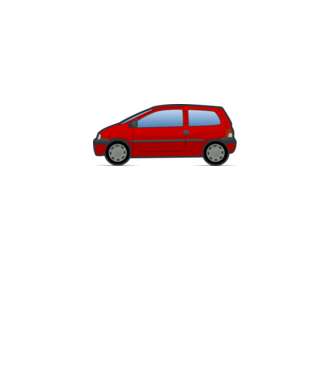 Renault Twingo minta fehér pólón