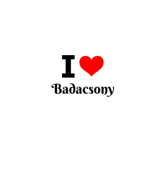 I love Badacsony minta fehér pólón