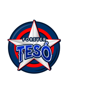 TESÓ minta fekete pólón