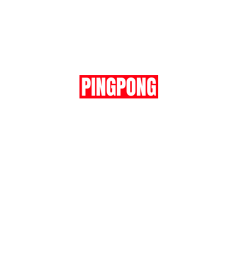 PINGPONG HERO minta fekete pólón