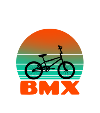 BMX minta fehér pólón
